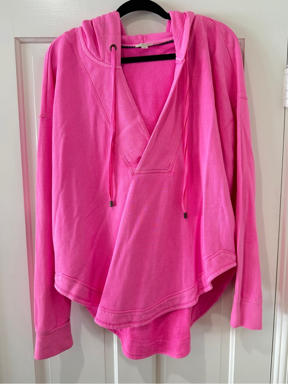 Pilcro Women's Hot Pink Hooded Pullover Anthropologie sweater cotton top